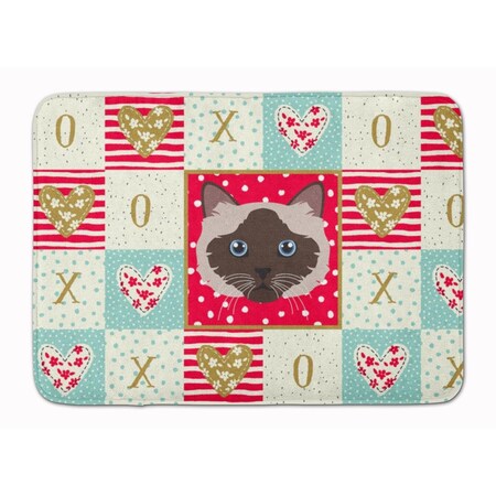 Carolines Treasures 19 x 27 in. Birman Cat Love Machine Washable Memory Foam Mat CK5090RUG